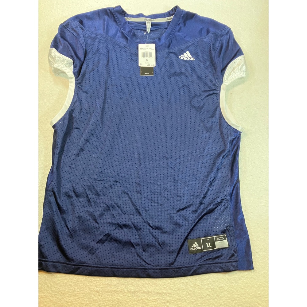 Adidas FreeCovey 2.0 Football Practice‎ Jersey Mens XL Blue Mesh Sleeveless New